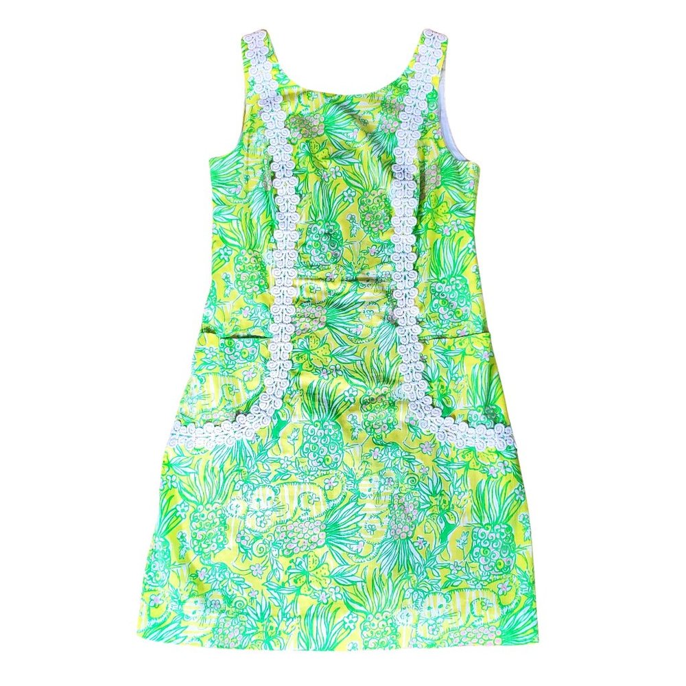 Lilly Pulitzer Sleeveless Sheath Tropical Print Mini Dress 69445 Women's Size 6